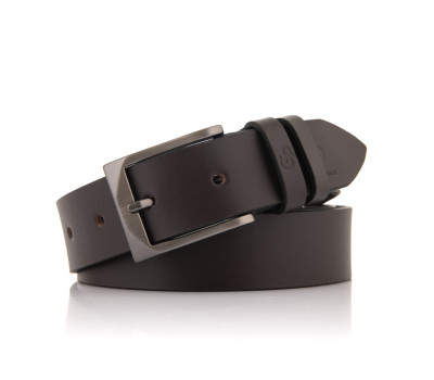 Шкіряний ремінь шоколад Grande Pelle 313411200