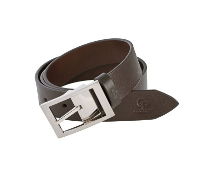 Шкіряний ремінь шоколад Grande Pelle 313203141