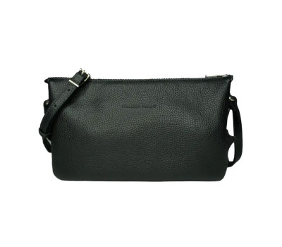 Жіночий клатч із ремінцем через плече чорний Grande Pelle 70571001