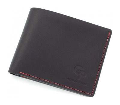 Портмоне Магніт, чорний з червоним Grande Pelle 50511060