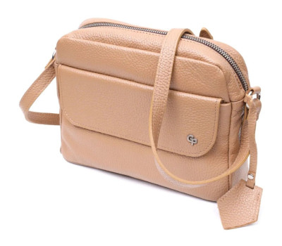 Сумка жіноча через плече 755743 Grande Pelle карамельний флотар