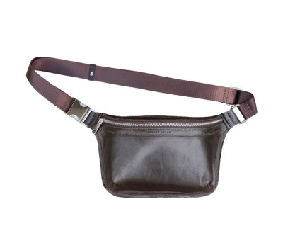 Шкіряна сумка напоясна Grande Pelle 743620 коричнева