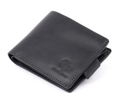 Шкіряне портмоне Аmico Grande Pelle, чорний крейзі хорс 515110