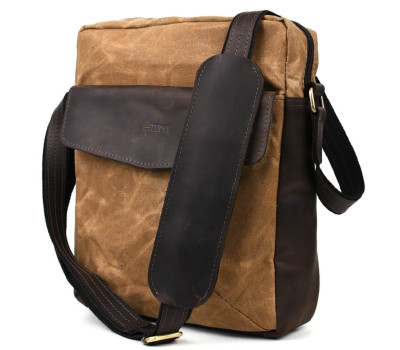 Мужская сумка из вощеного канваса через плечо TARWA RCw-1810-4lx