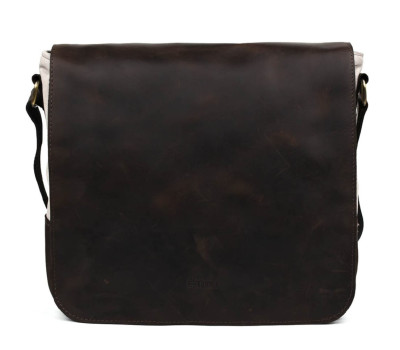 Сумка через плечо размера А4 из парусины и кожи RCJ-6601-3md TARWA