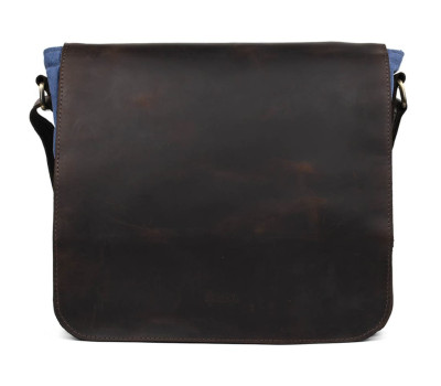 Сумка через плечо размера А4 из парусины и кожи RCK-6601-3md TARWA