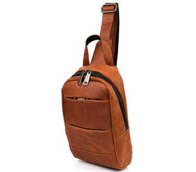 Рюкзак слінг шкіряний з кишенями TARWA RB-6010-3md