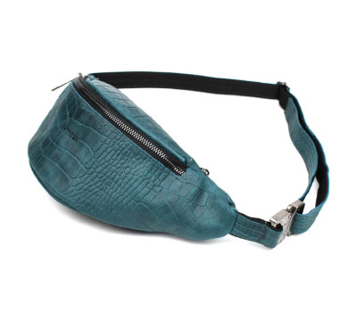 Сумка з натуральної шкіри REPK-3035-3md TARWA синя рептилія