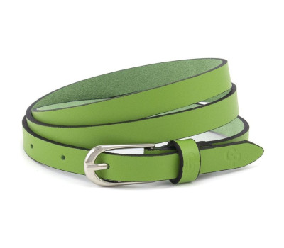 Ремінь жіночий тонкий Grande Pelle 1922040033 в зеленому кольорі.