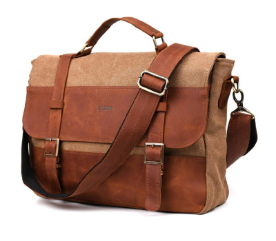 Мужской портфель из канваса и кожи наппа TARWA RBC-3920-3md