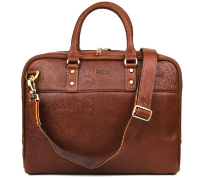 Мужская сумка из натуральной кожи GB-4765-4lx TARWA коньячная