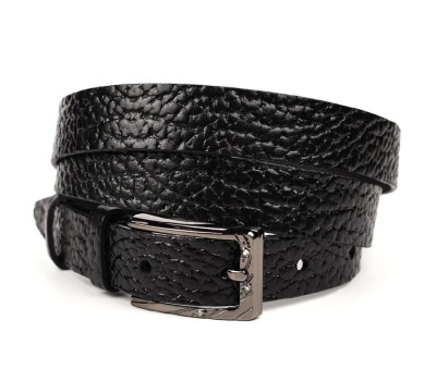 Чорний шкіряний ремінь флотар TARWA A52562-23 ширина 25мм