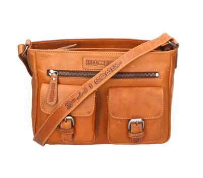 Шкіряна сумка через плече унісекс Hill Burry HB15037B руда