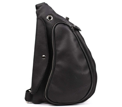 Шкіряний рюкзак слінг TIDING tid3026FA чорний флотар