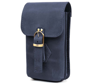 Шкіряна сумка чохол на пояс TARWA RK-2094-3md синя