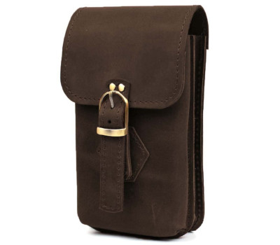 Шкіряна сумка чохол на пояс TARWA RC-2094-3md коричнева