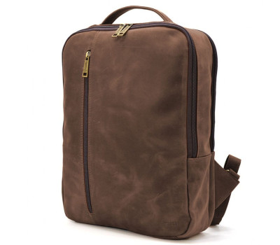 Шкіряний коричневий рюкзак TARWA RC-7287-3md кінська шкіра