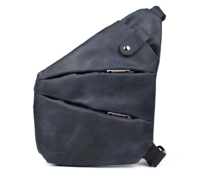 Чоловіча сумка-слінг через плече мікс канвасу та шкіри TARWA RKK-6402-3md