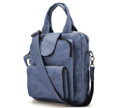 Вертикальна чоловіча сумка RK-7266-3md TARWA синя