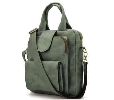 Вертикальна чоловіча сумка RЕ-7266-3md TARWA зелена