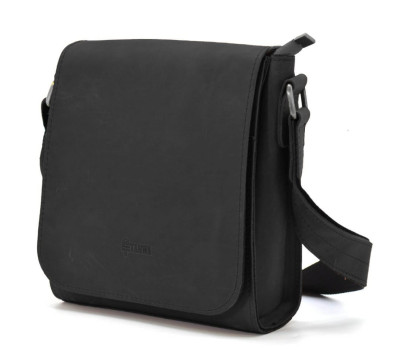 Чоловіча сумка шкіряна через плече RA-30271-3md TARWA чорна