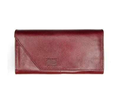 Портмоне Grande Pelle Festa 513661 бордовий глянець