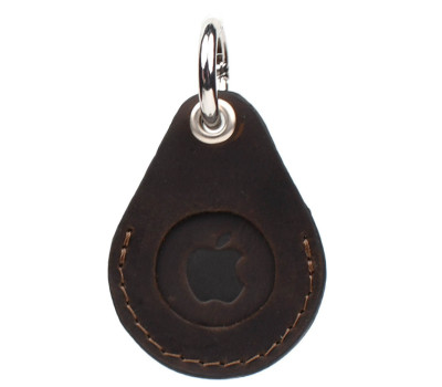 Шкіряний чохол тримач для Apple Air Tag коричневий Grande Pelle 463120