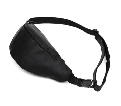 Шкіряна сумка на пояс бананка LIMARY Lim-035RA чорна