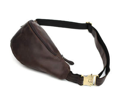 Шкіряна сумка на пояс бананка LIMARY Lim-035RC коричнева