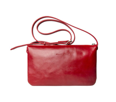 Жіночий клатч з ремінцем на плече, червоний