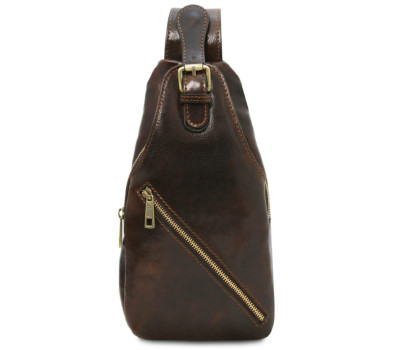 Шкіряна сумка слінг кросовер нагрудна сумка Tuscany TL142195