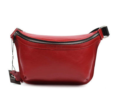 Шкіряна сумка напоясна Grande Pelle 743660 червона