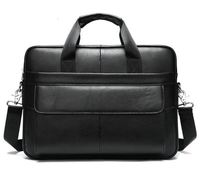 Сумка чоловіча Vintage 14628 шкіряна Чорна