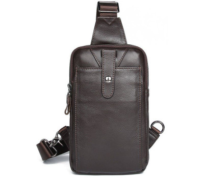Сумка чоловіча шкіряна через плече Vintage 14983 Коричнева