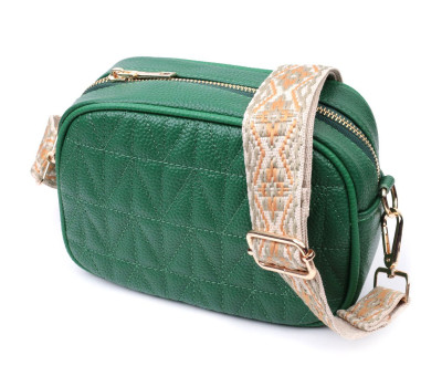 Жіноча сумка з натуральної шкіри Vintage 22613 Зелена