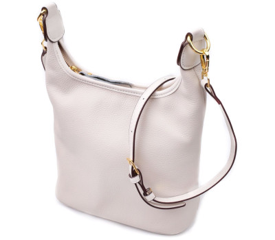 Зручна жіноча сумка на плече з натуральної шкіри Vintage 22628 Біла