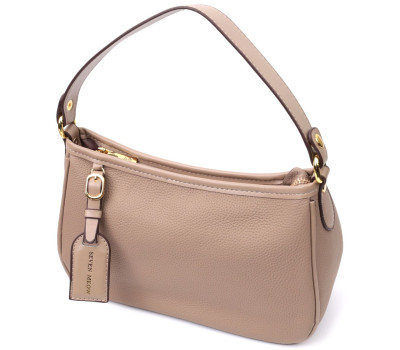 Жіноча сумка з двома ручками з натуральної шкіри Vintage 22632 Бежева