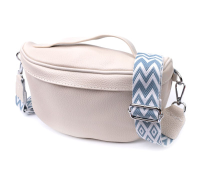 Жіноча сумка через плече в класичному кольорі з натуральної шкіри Vintage 22656 Білий