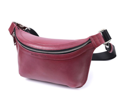 Красивая бананка для женщин из натуральной кожи GRANDE PELLE 22815 Розовый