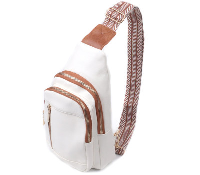 Топова слінг сумка для жінок з екошкіри Vintage 22746 Білий