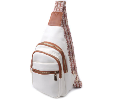 Стильна сумка жіноча з однією лямкою через плече з екошкіри Vintage 22757 Білий