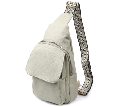 Чудова жіноча сумка з однією лямкою через плече з великозернистої екошкіри Vintage 22765 Фісташковий