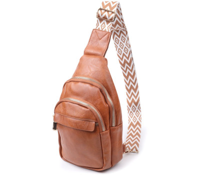 Невелика жіноча сумка з однією лямкою через плече з гладкої екошкіри Vintage 22767 Рудий