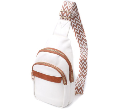 Жіноча сумка з однією лямкою через плече з гладкої екошкіри Vintage 22768 Білий