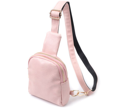 Маленька жіноча сумка через плече з екошкіри Vintage 22782 Рожевий