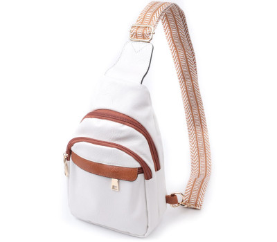 Женская сумка через плечо с отверстием для наушников из экокожи Vintage 22785 Белый