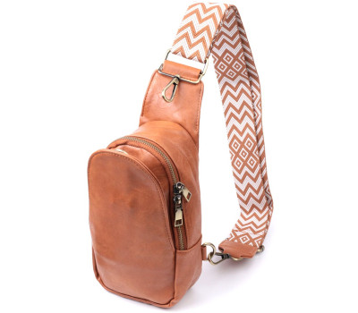 Цікава сумка через плече в модному кольорі з екошкіри Vintage 22793 Рудий