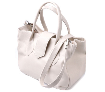 Ділова жіноча сумка з двома ручками з натуральної шкіри Shvigel 22830 Бежева