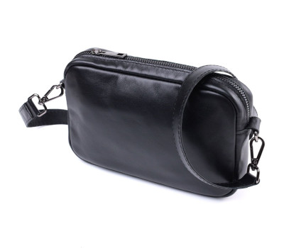 Класична сумка крос-боді з гладкої натуральної шкіри Shvigel 22841 Чорна