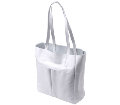 Практична сумка-шоппер із натуральної шкіри Shvigel 22844 Біла